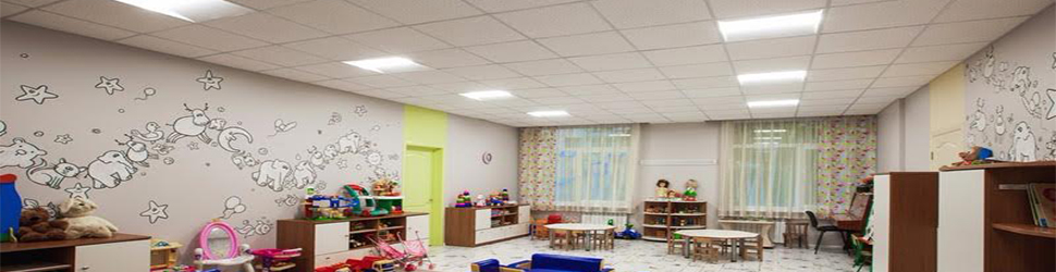 Светодиодные светильники в детском саду